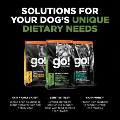 Show full view: Go! Solutions Sensitivities Limited Ingredient Turkey Grain-Free Dry Dog Food, 12-lb bag slide 7 of 12