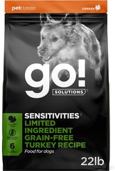 Go! Solutions Sensitivities Limited Ingredient Turkey Grain-Free Dry Dog Food, 22-lb bag
