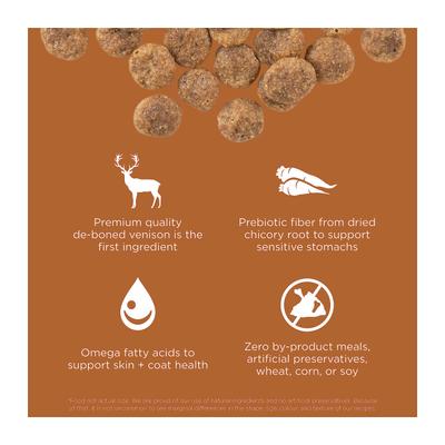 Show full view: Go! Solutions Sensitivities Limited Ingredient Venison Grain-Free Dry Dog Food, 22-lb bag slide 4 of 11