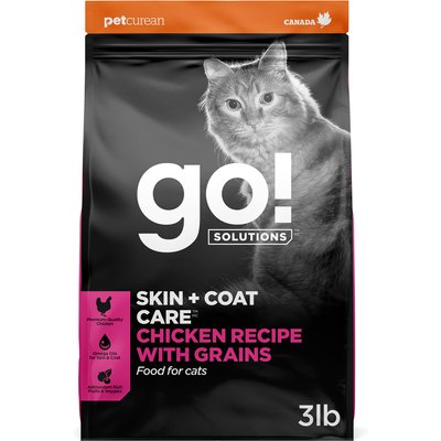 Go! Solutions Go! Solutions Skin + Coat Care Chicken Recipe Dry Cat Food, 3-lb bag