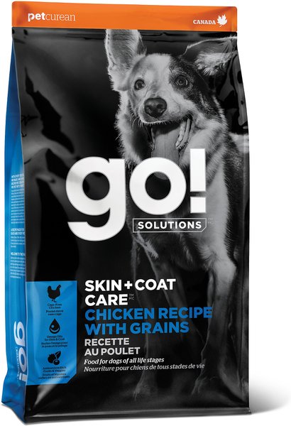 Petcurean GO! Grain Free Skin + Coat Care Chicken Recipe Dry Dog Food