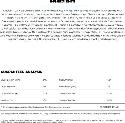 Show full view: Go! Solutions Skin + Coat Care Chicken Recipe Dry Dog Food, 3.5-lb bag slide 5 of 12