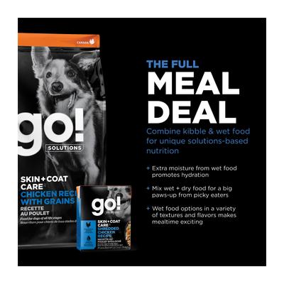 Show full view: Go! Solutions Skin + Coat Care Chicken Recipe Dry Dog Food, 3.5-lb bag slide 8 of 12