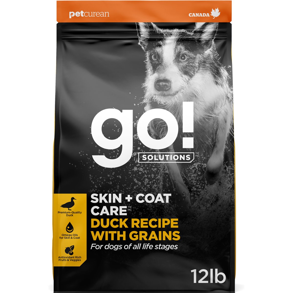 Go! Solutions Skin + Coat Care Duck Recipe Dry Dog Food, 12-lb bag