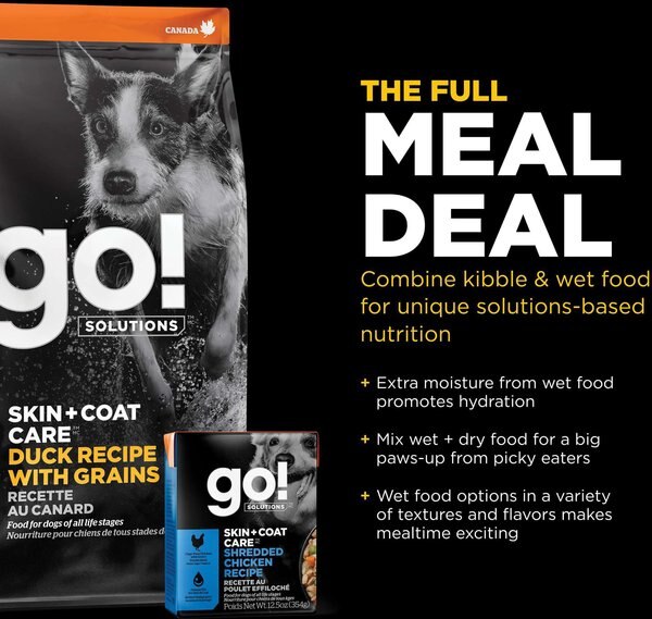 Go! Solutions Skin + Coat Care Duck Recipe Dry Dog Food