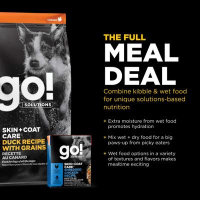 Show full view: Go! Solutions Skin + Coat Care Duck Recipe Dry Dog Food, 22-lb bag slide 8 of 12