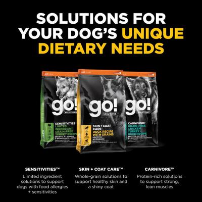 Show full view: Go! Solutions Skin + Coat Care Duck Recipe Dry Dog Food, 22-lb bag slide 7 of 12