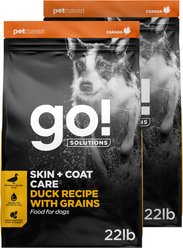 Go! Solutions Skin + Coat Care Duck Recipe Dry Dog Food, 44-lb bundle