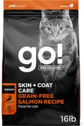 Go! Solutions Skin + Coat Care Grain-Free Salmon Recipe Dry Cat Food, 16-lb bag slide 1 of 9