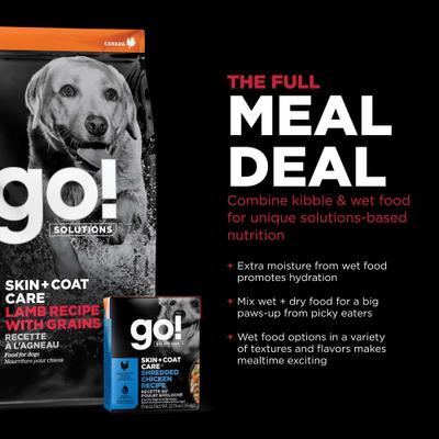 Show full view: Go! Solutions Skin + Coat Care Lamb Recipe Dry Dog Food, 22-lb bag slide 8 of 12