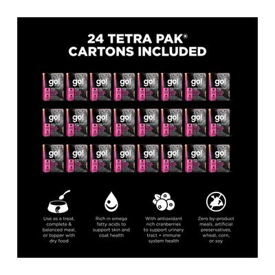 Show full view: Go! Solutions Skin + Coat Care Minced Chicken Cat Food, 6.4-oz, case of 24 slide 5 of 10