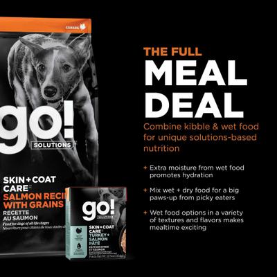 Show full view: Go! Solutions Skin + Coat Care Salmon Recipe Dry Dog Food, 22-lb bag slide 8 of 12