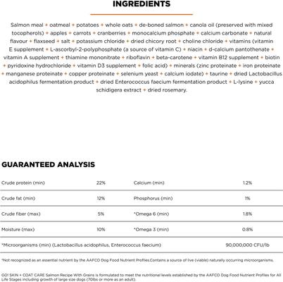 Go! Solutions Skin + Coat Care Salmon Recipe Dry Dog Food