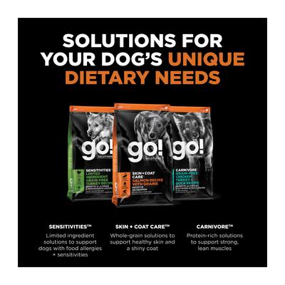 Show full view: Go! Solutions Skin + Coat Care Salmon Recipe Dry Dog Food, 3.5-lb bag slide 7 of 12