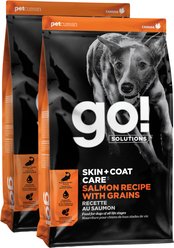 Go! Solutions Skin + Coat Care Salmon Recipe Dry Dog Food, 44-lb bundle