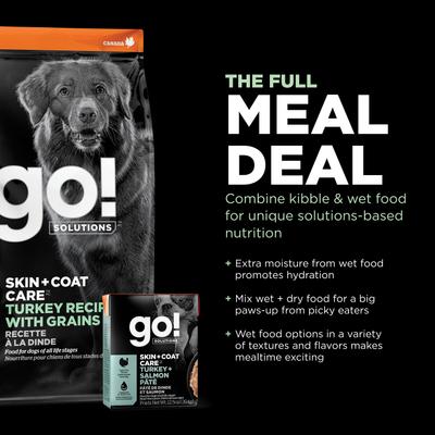 Show full view: Go! Solutions Skin + Coat Care Turkey Recipe Dry Dog Food, 22-lb bag slide 8 of 11