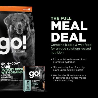 Show full view: Go! Solutions Skin + Coat Care Turkey Recipe Dry Dog Food, 3.5-lb bag slide 8 of 11