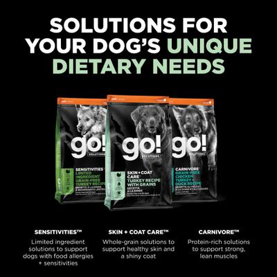 Show full view: Go! Solutions Skin + Coat Care Turkey Recipe Dry Dog Food, 3.5-lb bag slide 7 of 11