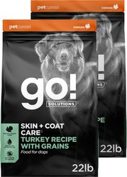 Go! Solutions Skin + Coat Care Turkey Recipe Dry Dog Food, 44-lb bundle