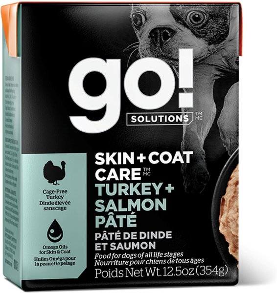 Go! Solutions Skin + Coat Care Turkey & Salmon Pate Dog Food