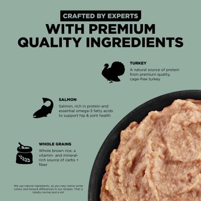 Show full view: Go! Solutions Skin + Coat Care Turkey & Salmon Pate Dog Food, 12.5-oz, case of 12 slide 6 of 11