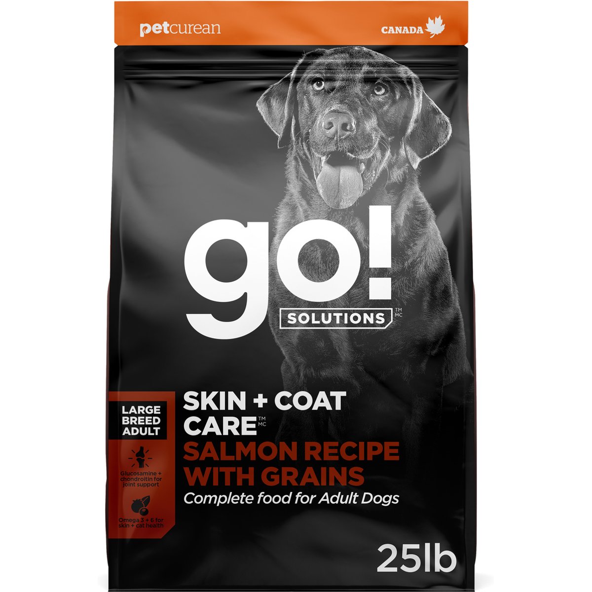 Go! Solutions Skin + Coat with Grains Adult Large Breed Recipe Dry Dog Food, 25-lb bag