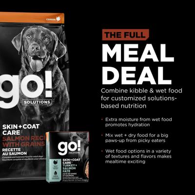 Show full view: Go! Solutions Skin + Coat with Grains Adult Large Breed Recipe Dry Dog Food, 25-lb bag slide 8 of 12