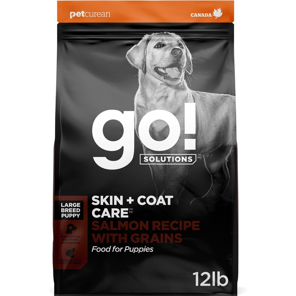 Go! Solutions Skin + Coat with Grains Puppy Large Breed Recipe Dry Dog Food, 12-lb bag