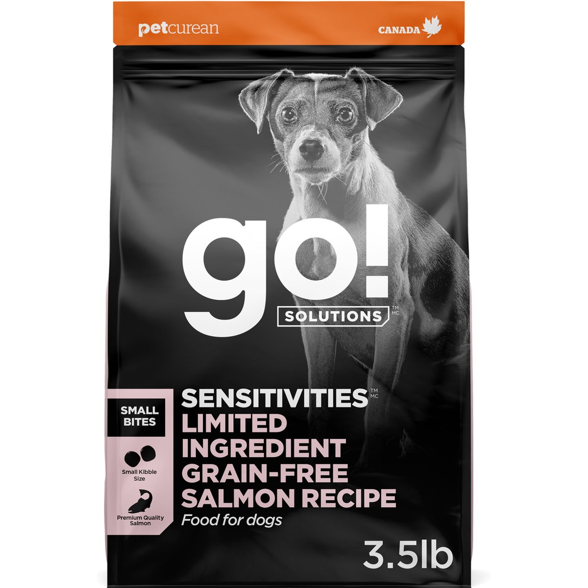Go! Solutions Small Bites Limited Ingredient Grain-Free Salmon Recipe Dry Dog Food, 3.5-lb bag