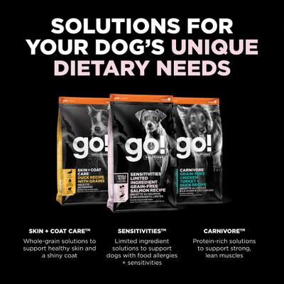 Show full view: Go! Solutions Small Bites Limited Ingredient Grain-Free Salmon Recipe Dry Dog Food, 6-lb bag slide 7 of 11