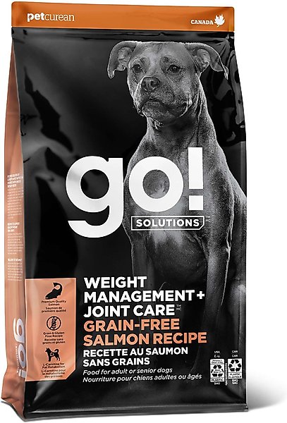 Show full view: Go! Solutions Weight Management + Joint Care Adult Grain-Free Salmon Recipe Dry Dog Food, 22-lb bag slide 1 of 11