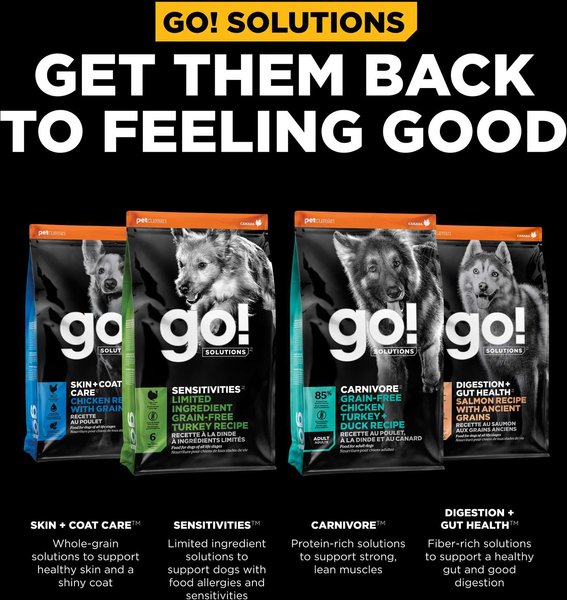 Show full view: Go! Solutions Weight Management + Joint Care Adult Grain-Free Salmon Recipe Dry Dog Food, 22-lb bag slide 8 of 11
