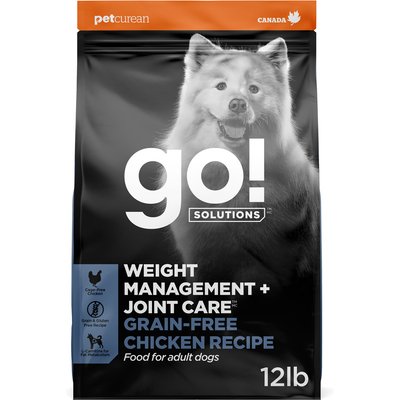 Go! Solutions Go! Solutions Weight Management + Joint Care Grain-Free Chicken Recipe for Dogs, 12-lb bag