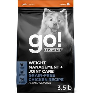 Go! Solutions Weight Management + Joint Care Grain-Free Chicken Recipe for Dogs, 3.5-lb bag