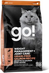 Go! Solutions Weight Management + Joint Care Salmon Recipe Grain-Free Dry Cat Food, 12-lb bag