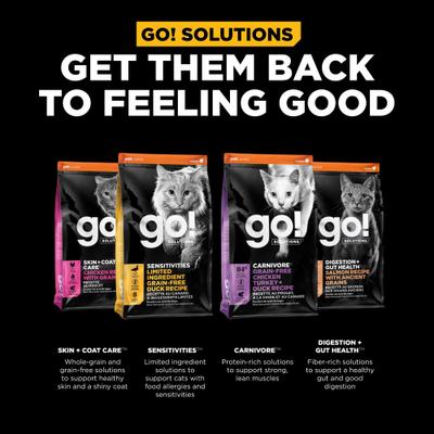 Show full view: Go! Solutions Weight Management + Joint Care Salmon Recipe Grain-Free Dry Cat Food, 12-lb bag slide 8 of 11