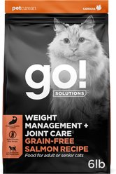 Go! Solutions Weight Management + Joint Care Salmon Recipe Grain-Free Dry Cat Food, 6-lb bag