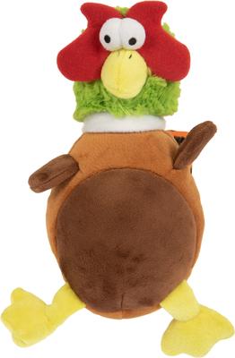 Show full view: GoDog Action Plush Pheasant Animated Squeaker Dog Toy, Brown, Medium slide 5 of 6