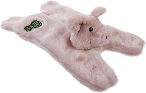 Show full view: GoDog Barnyard Flats Pig Dog Toy, Pink, Small slide 2 of 5
