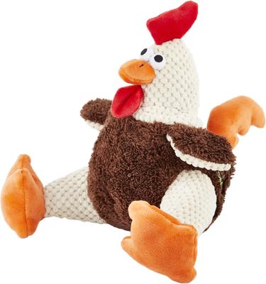 Show full view: GoDog Checkers Chew Guard Rooster Squeaky Plush Dog Toy, Fat Large slide 4 of 10