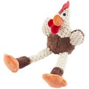 GoDog Checkers Chew Guard Rooster Squeaky Plush Dog Toy, Mini