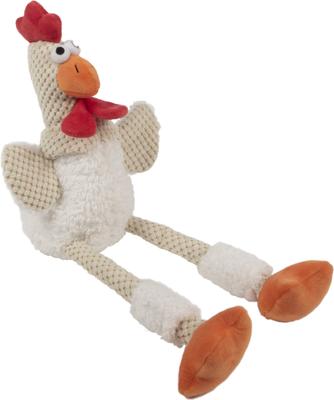 Show full view: GoDog Checkers Chew Guard Rooster Squeaky Plush Dog Toy, Skinny Large slide 5 of 10