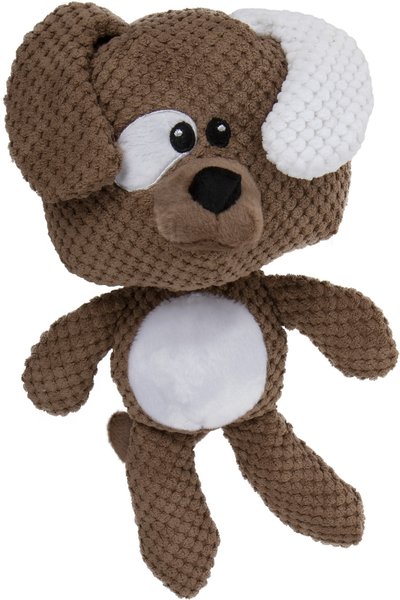 GoDog Checkers Dog Plush Squeaker Dog Toy