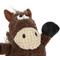 Show in main carousel: GoDog Checkers Sitting Horse Squeaker Dog Toy, Brown, Small slide 3 of 5
