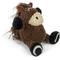Show in main carousel: GoDog Checkers Sitting Horse Squeaker Dog Toy, Brown, X-Small slide 3 of 6