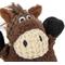 Show in main carousel: GoDog Checkers Sitting Horse Squeaker Dog Toy, Brown, X-Small slide 4 of 6
