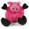 Show in main carousel: GoDog Checkers Sitting Pig Squeaker Dog Toy, Pink, X-Small slide 4 of 6