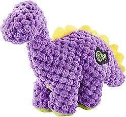 GoDog Dinos Chew Guard Bruto Squeaky Plush Dog Toy, Tiny