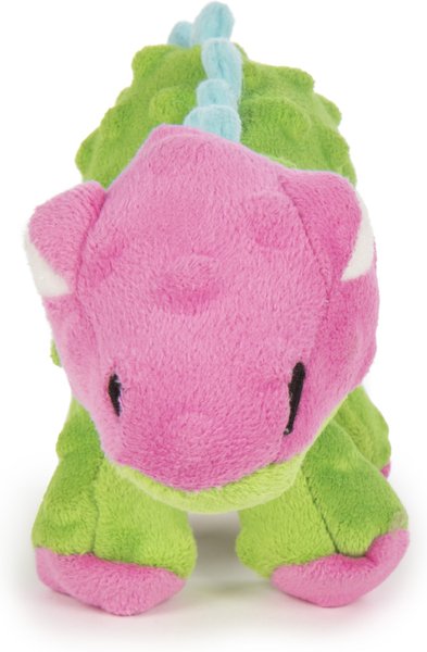 GoDog Dinos Chew Guard Spike Squeaky Plush Dog Toy