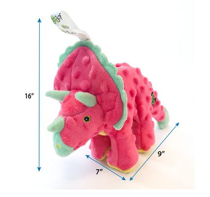 Show full view: GoDog Dinos Frills Squeaky Dog Toy slide 2 of 3